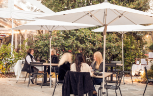 The patio at THE CHASTAIN