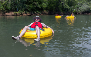 boy on a tube