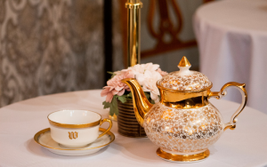 cup of tea on a table