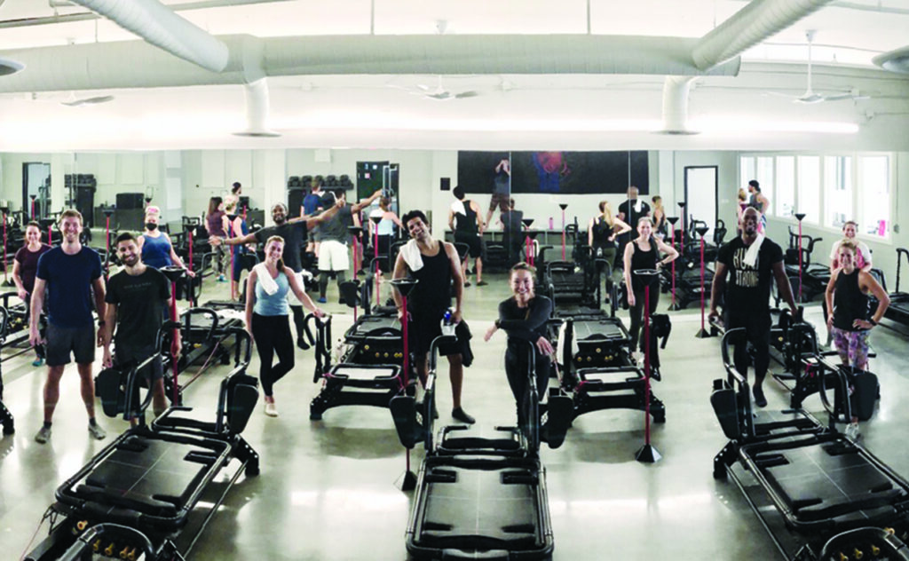 people working out in studio