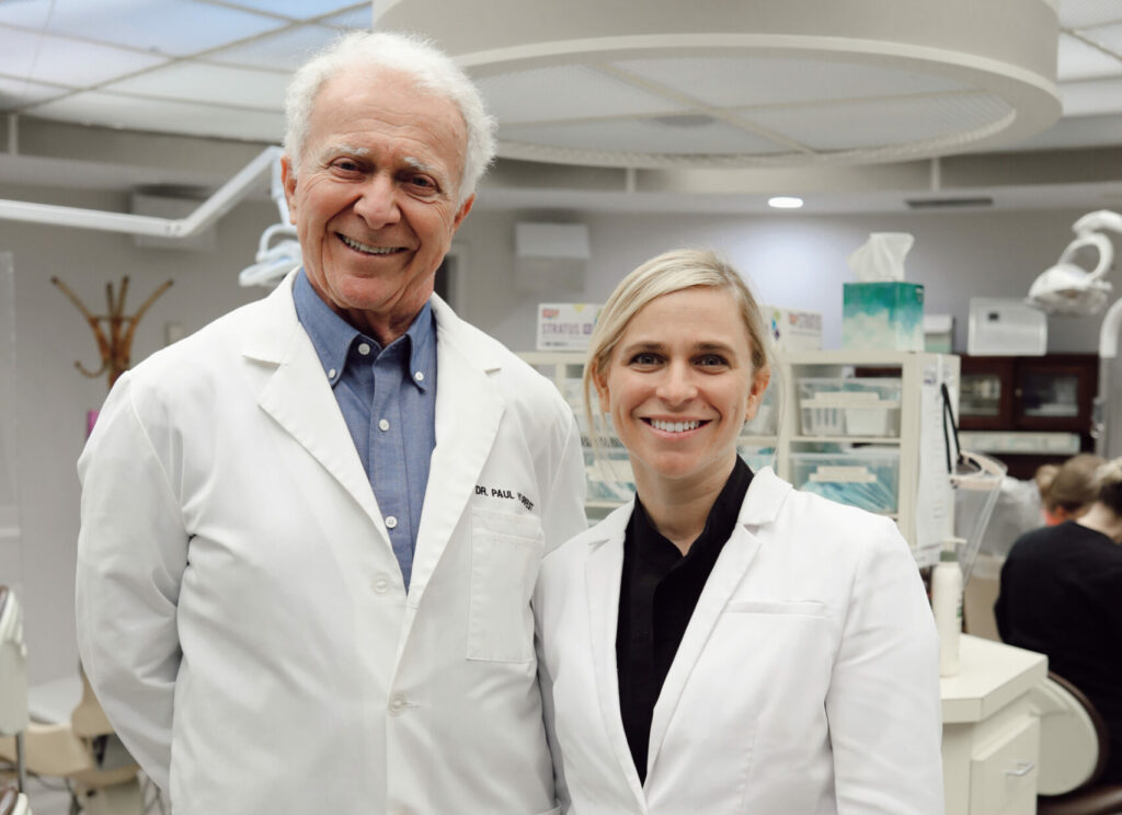 man and woman in white coats